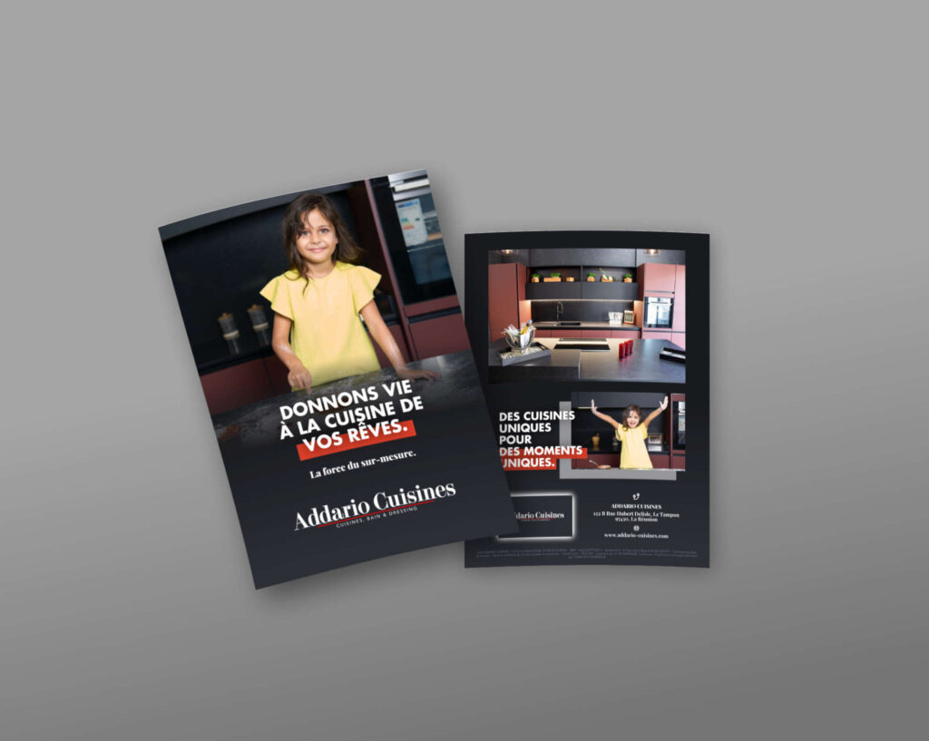 Campagne publicitaire à La Réunion pour cuisiniste ADDARIO cuisines - communication
