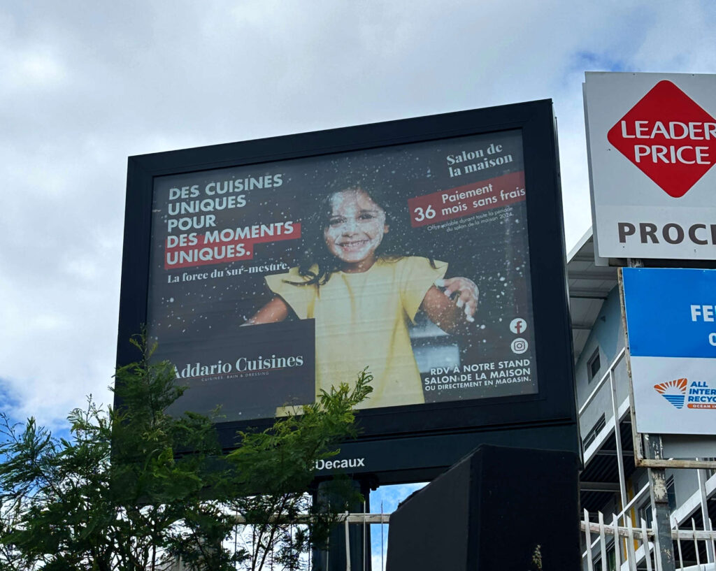 Campagne publicitaire à La Réunion pour cuisiniste ADDARIO cuisines - communication