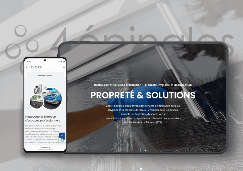 Site internet 4 Epingles - agence de communication R numérique