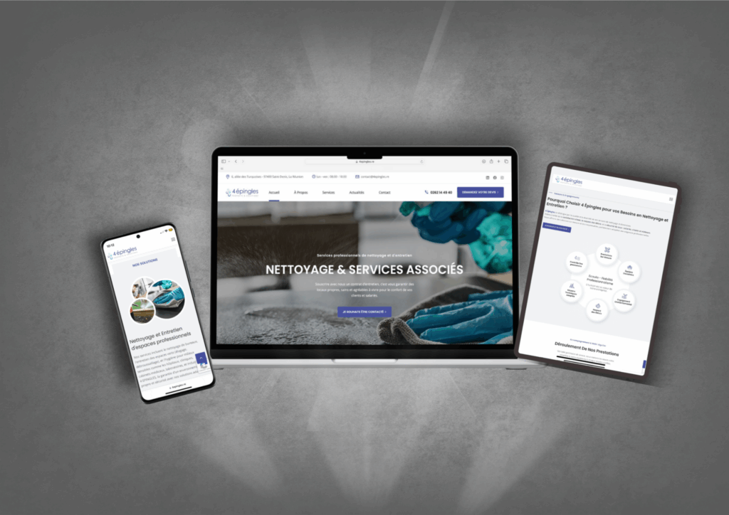 Site internet 4 épingles - Agence de communication R Numérique