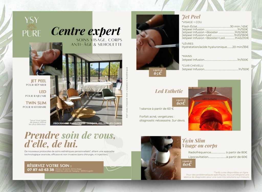 Création de contenu site internet Centre YSYPURE- agence de communication R Numérique