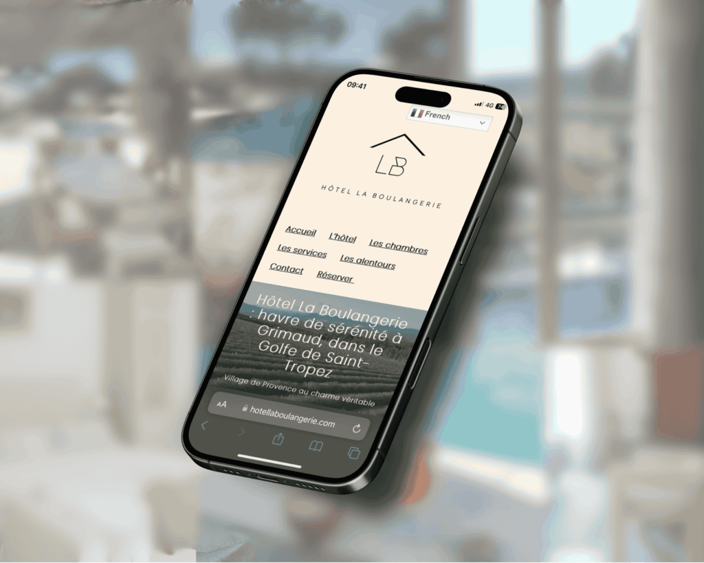 Site internet Hôtel la boulangerie Agence R Numérique
